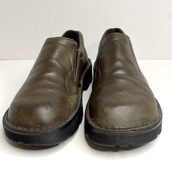 Vintage Dr. Martens Green Loafers Size 9.5 Chunky Slip On Made in England - Picture 3 of 12